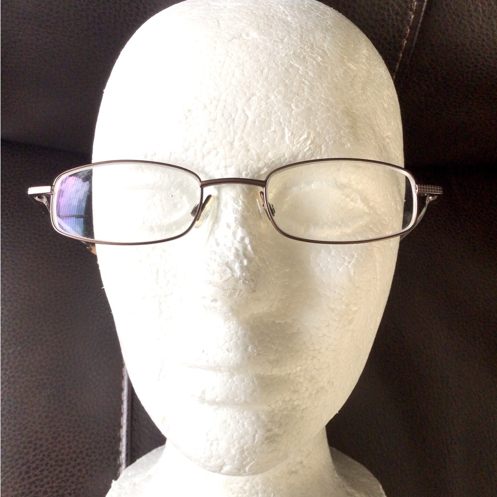 Joseph Abboud DREW/S Chestnut Brown Wire Rectangle Frames